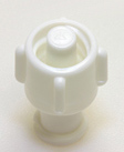 Universal Male/Female non-vented cap, white. Material: Polyethylene. Model 1647