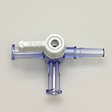 Three-way luer slip, stopcock, blue tint. Model 450-353